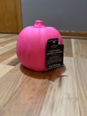 Ashland Halloween Pink Craft Pumpkin 6 Inch For DIY & Indoor Decor